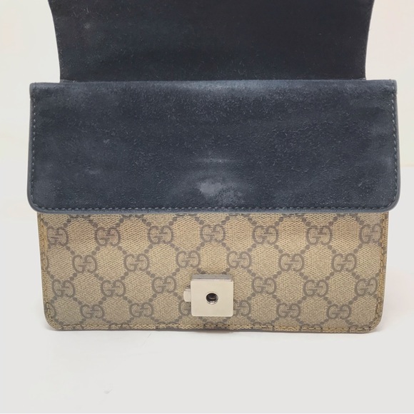 Authentic GUCCI GG Supreme Monogram Small Dionysus Bag Beige Ebony Black - Picture 10 of 16